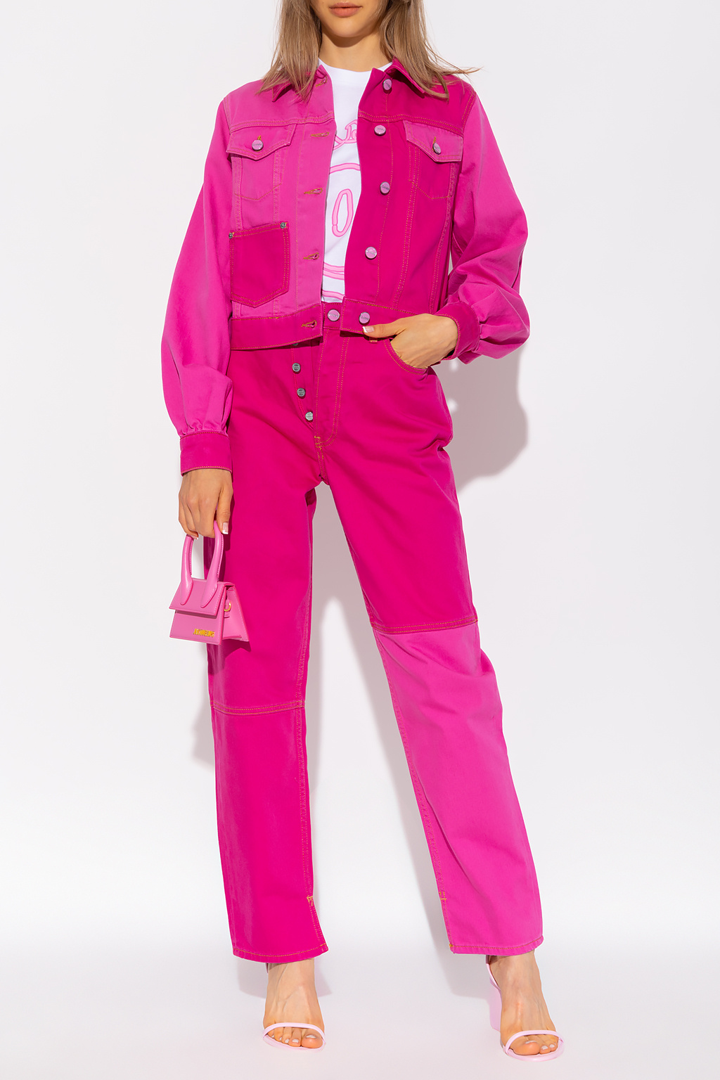 Ganni pink cheap boiler suit